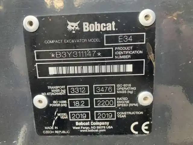 Bobcat E34, (2019), 1346 heures, 3.4T – occasion
