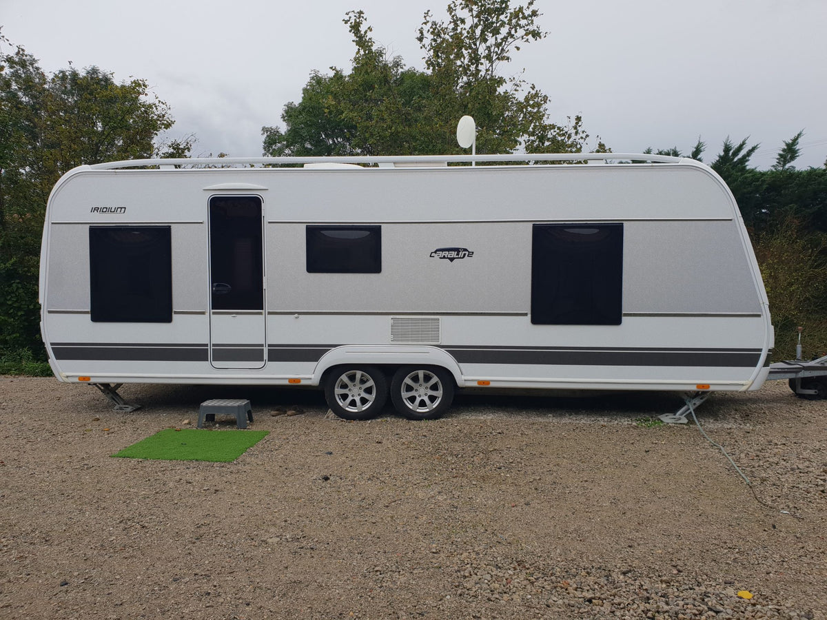 Caravane Dethleffs Exclusiv 2016 – 4 couchages – Double essieu – 6,50 m – Excellent état occasion