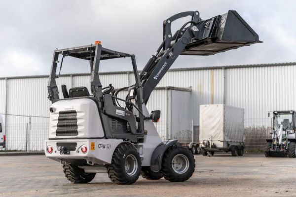 Chargeuse sur pneus CT-W12I – 1200 kg, direction articulée, godet & attache rapide neuve