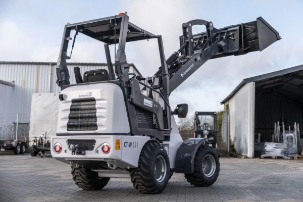 Chargeuse sur pneus CT-W12I – 1200 kg, direction articulée, godet & attache rapide neuve