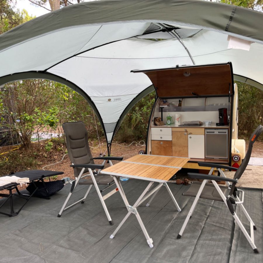 Mini-caravane Hundred Miles My Drop 2021 – 2 couchages – Teardrop française – État comme neuf occasion