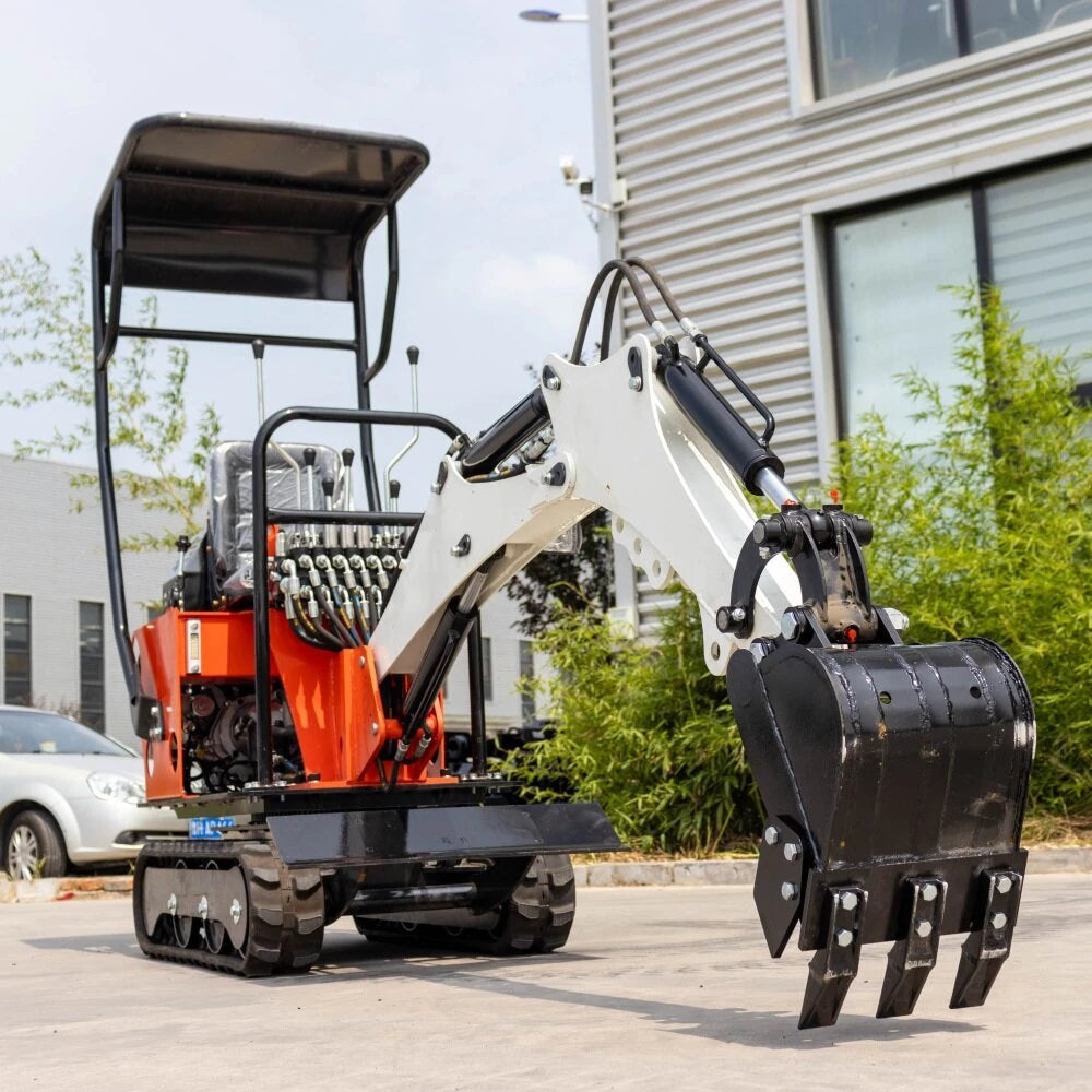 Mini Excavateur HT08 – 800 kg, Moteur KOOP 192F 7 kW, Chenilles Ajustables neuve