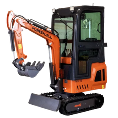 Mini-pelle Marshall MX-10C 1000 kg cabine acier moteur Koop 192F 10 CV diesel profondeur excavation 165 cm neuve