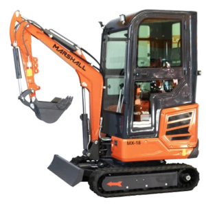 Mini pelle Marshall MX-18C – Moteur Laidong 385 diesel 24 CV, cabine acier, 1800 kg neuve, compacte et performante