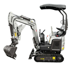 Mini-pelle Rhinoceros KS10-8 – 10 CV, Moteur Diesel Monocylindre Koop, 1000 kg | Hydraulique italienne Premium neuve