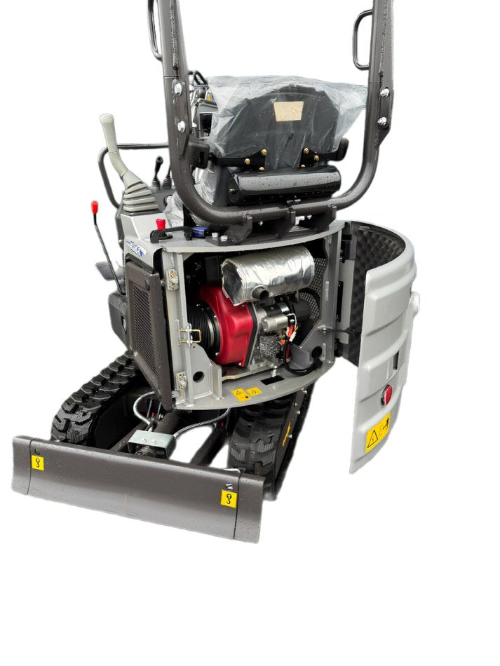 Mini-pelle Rhinoceros KS10-8 – 10 CV, Moteur Diesel Monocylindre Koop, 1000 kg | Hydraulique italienne Premium neuve