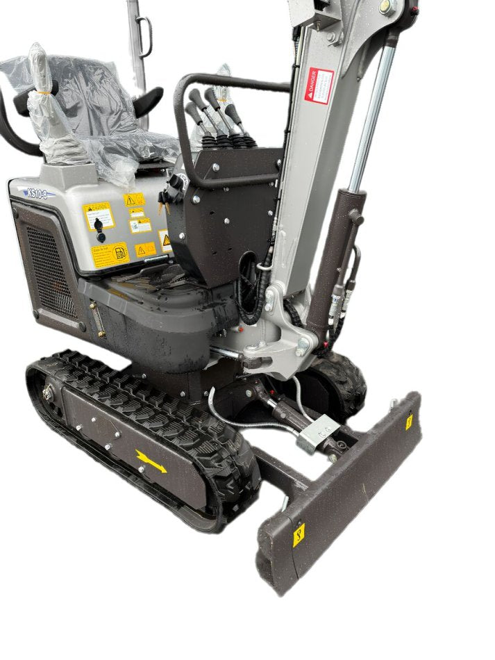 Mini-pelle Rhinoceros KS10-8 – 10 CV, Moteur Diesel Monocylindre Koop, 1000 kg | Hydraulique italienne Premium neuve