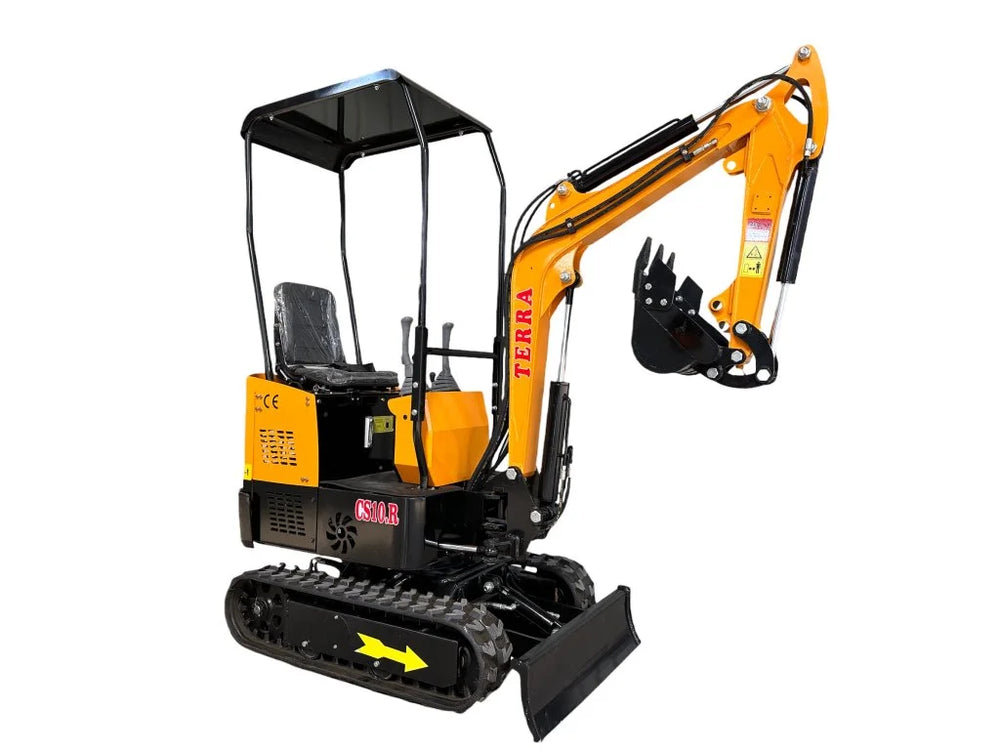 Mini Pelle TERRA CS10.R – Diesel 11,7 CV, 1000 kg, Déport Hydraulique, neuve