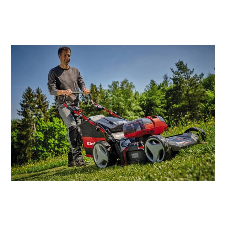 Tondeuse à gazon sans fil Einhell GE-CM 36/47 S HW Li (4 x Batteries + 2 x Chargeurs)
