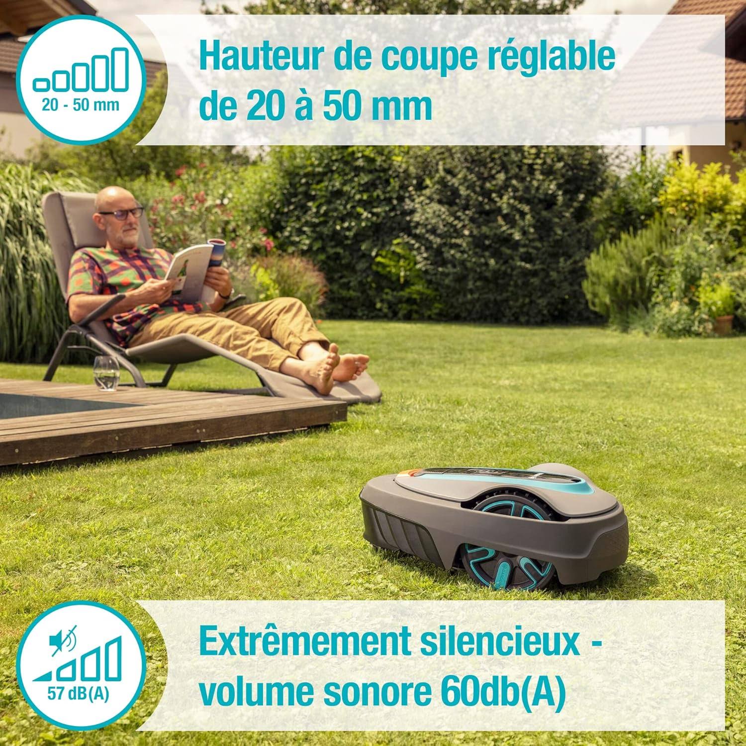 Tondeuse robot Gardena Smart sileno City 500